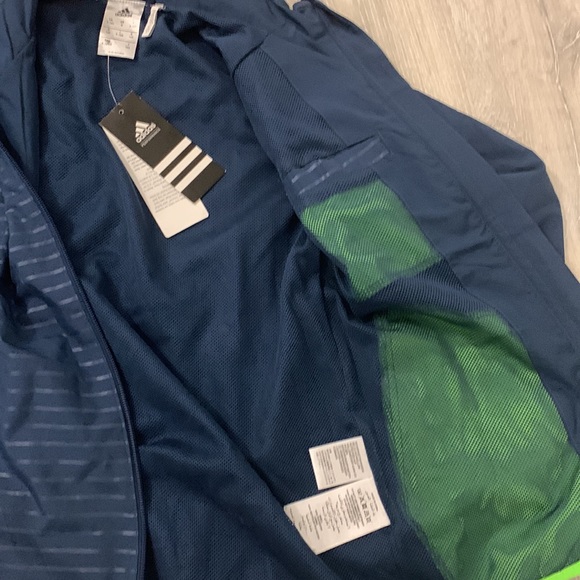 🆕Adidas Climacool Youth Small Navy Blue Boy’s Jacket - Picture 3 of 5